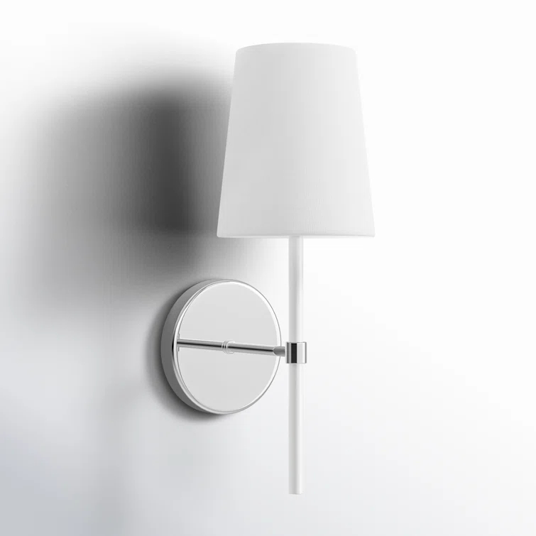 Monroe Polished Nickel Cone-Shaped Dimmable Wall Sconce