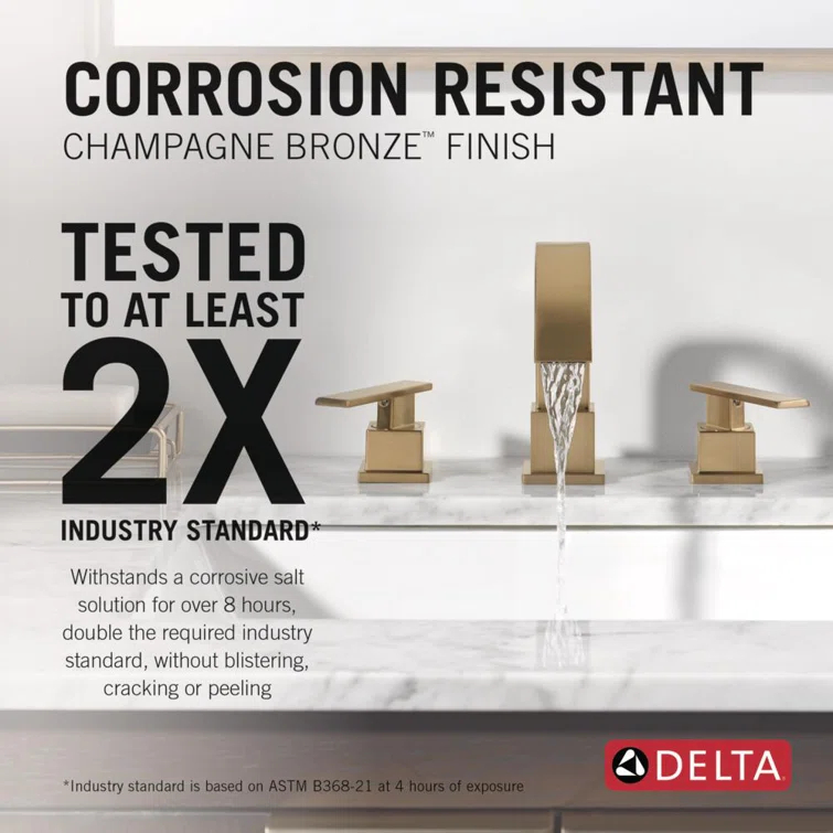 Vero Widespread Bathroom Faucet 3 Hole, 2-handle Bathroom Sink Faucet with Drain Assembly