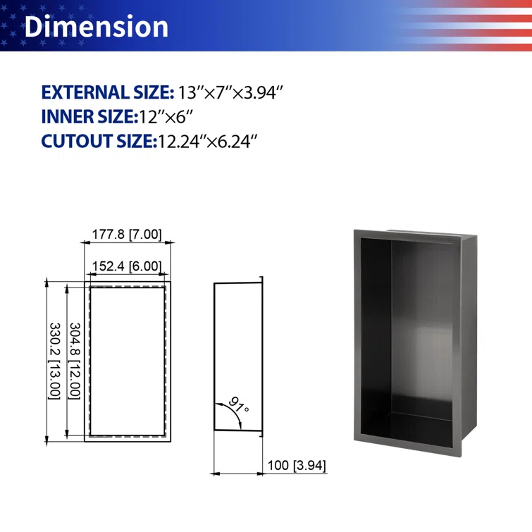 Stainless Steel Wall Niche