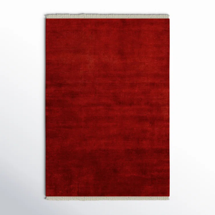 Clio Hand Loomed Wool Red Rug