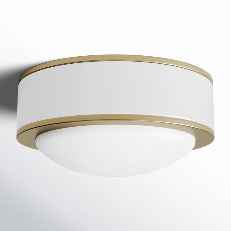 Single Light Glass LED Flush Mount