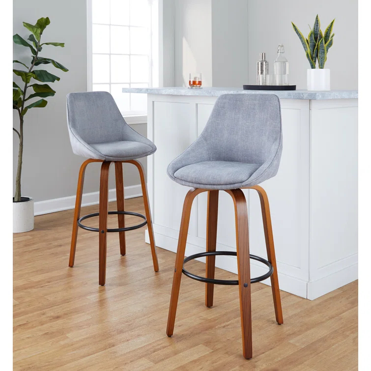 LumiSource Swivel Upholstered Counter Stool