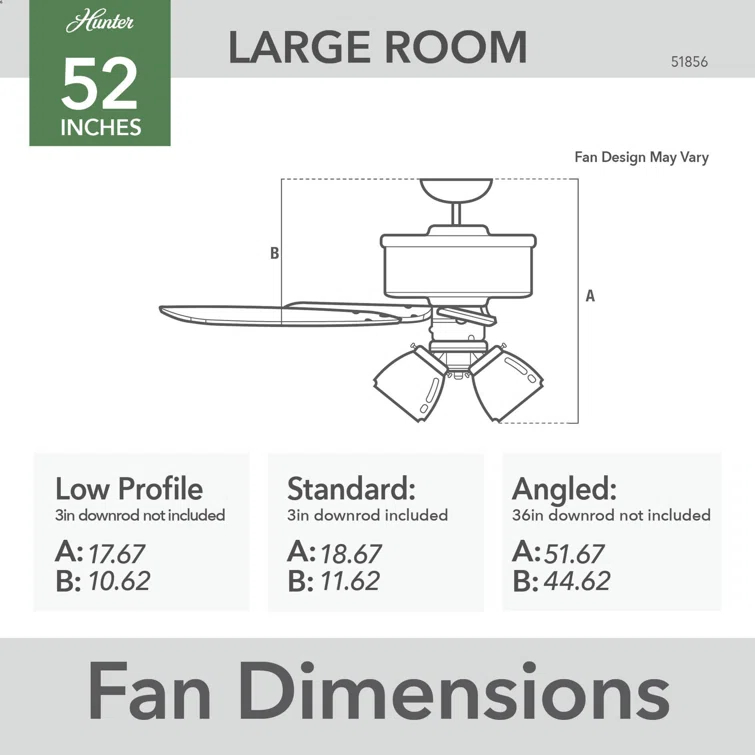 Crestfield 52" 5 - Blade Standard Ceiling Fan with Lights and Remote