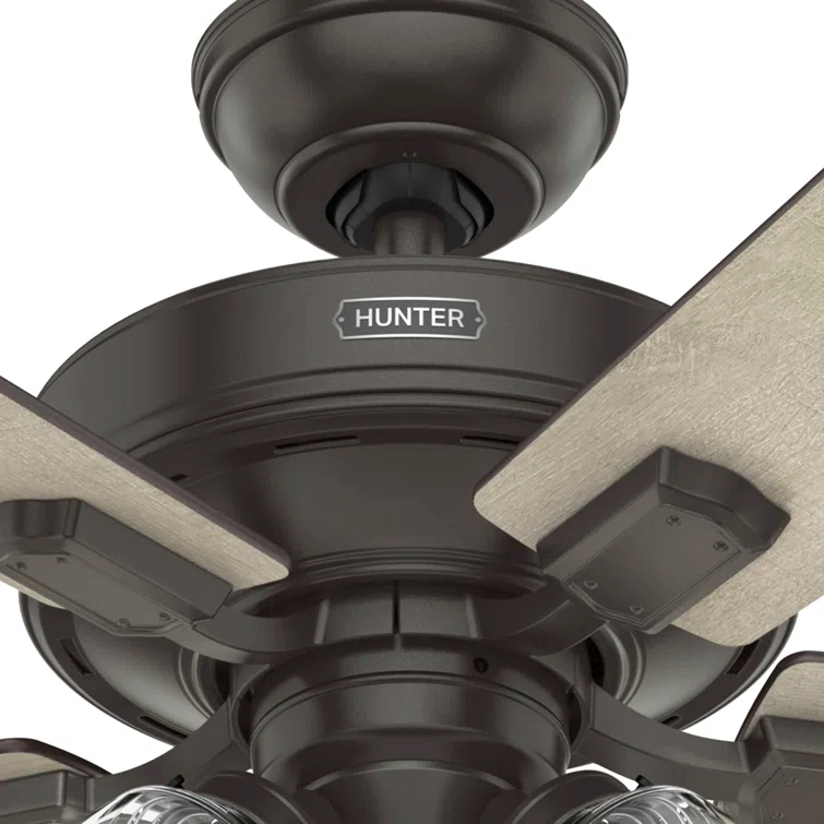 Crestfield 52" 5 - Blade Standard Ceiling Fan with Lights and Remote