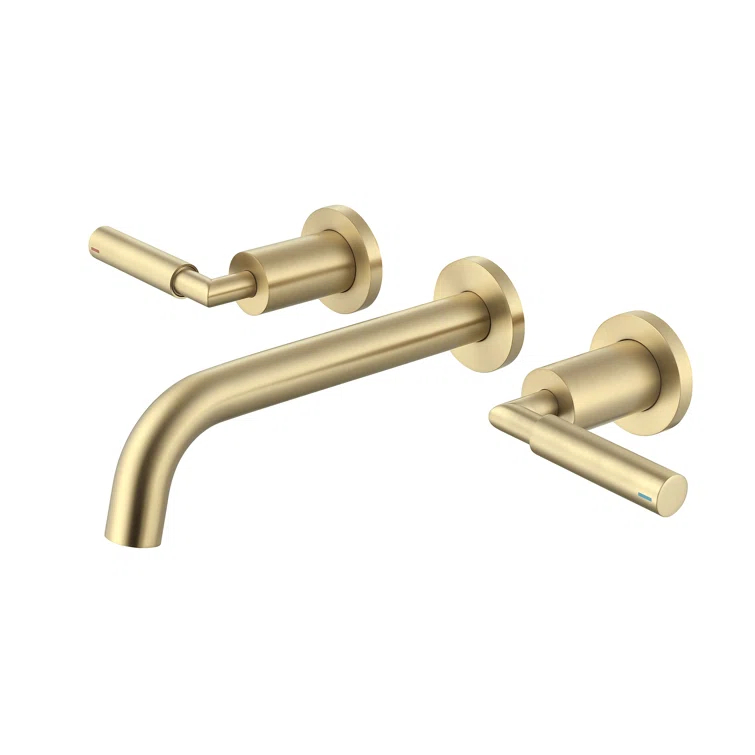 10.08" Widespread Bathroom Faucet 3 Hole, 2-handle Bathroom Sink Faucet with Drain Assembly