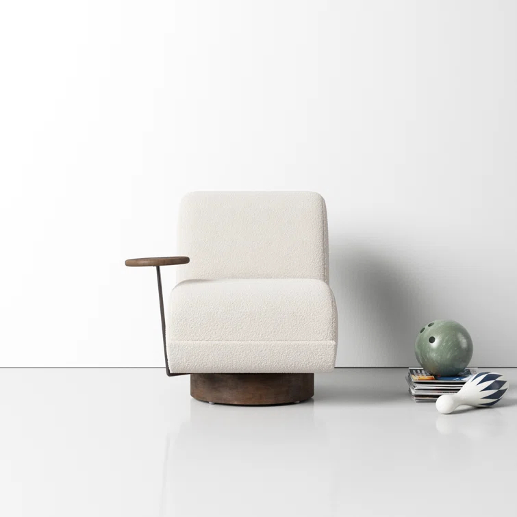 Bodi Upholstered Swivel Slipper Chair