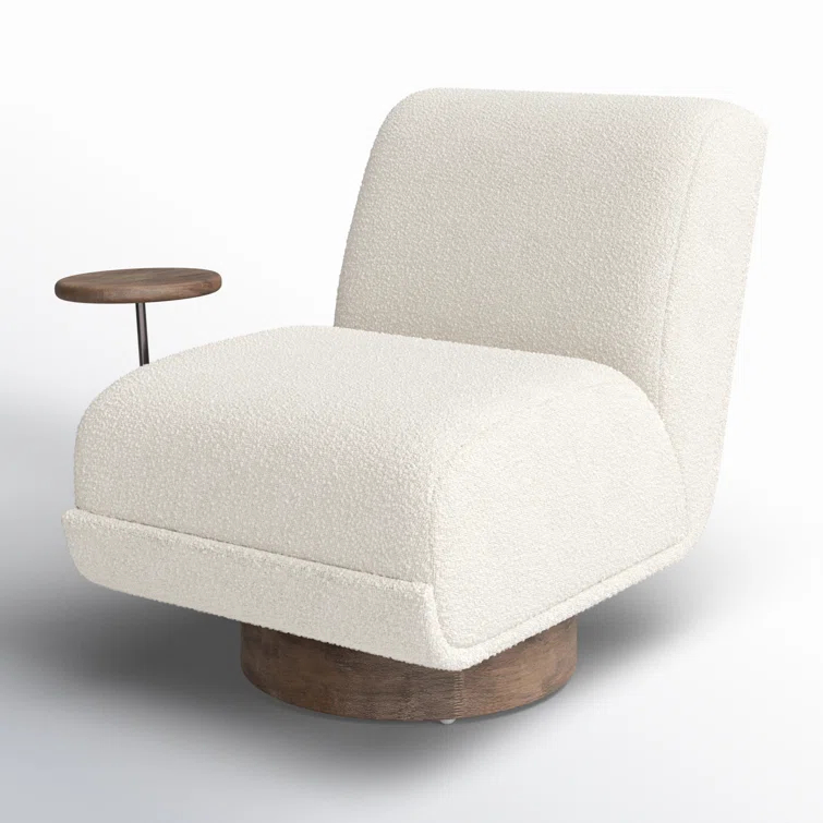 Bodi Upholstered Swivel Slipper Chair