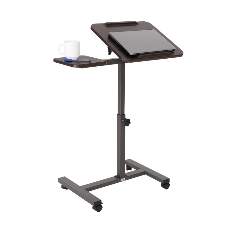 Seville Classics airLIFT Adjustable Height Rolling Tiltable Desk with Mouse Stand