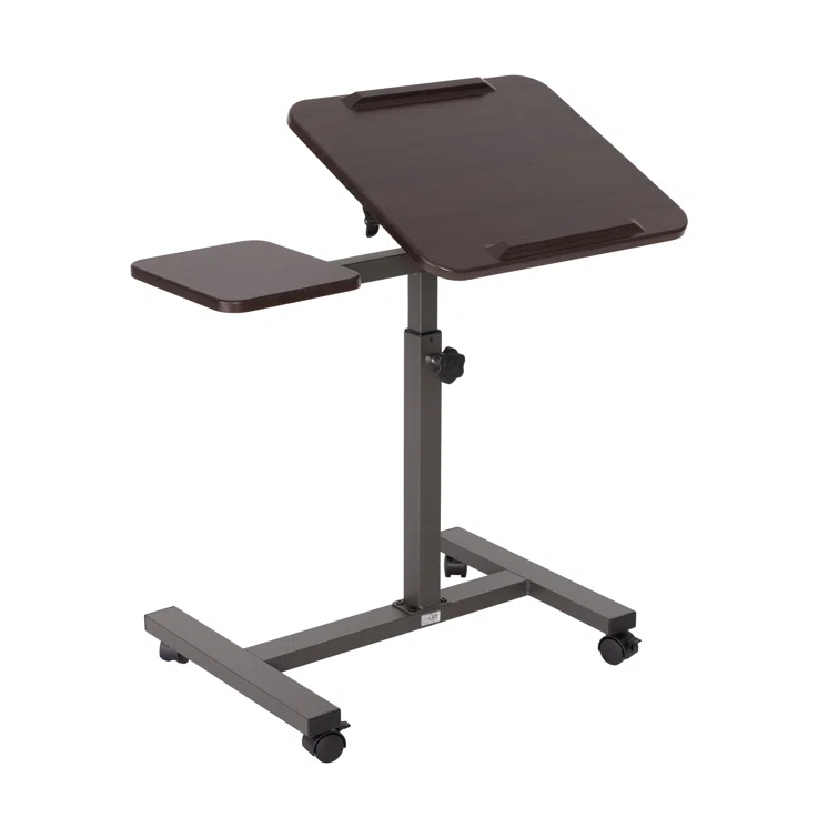 Seville Classics airLIFT Adjustable Height Rolling Tiltable Desk with Mouse Stand