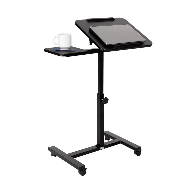 Seville Classics airLIFT Adjustable Height Rolling Tiltable Desk with Mouse Stand