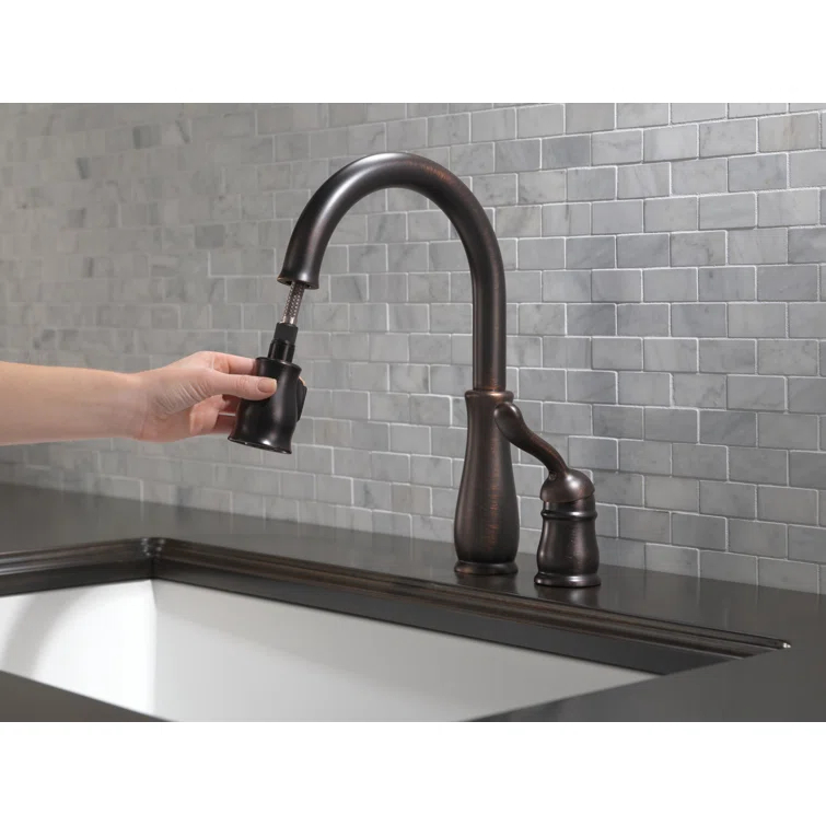 Leland Pull Down Sprayer Kitchen Sink Faucet, Single Handle Kitchen Faucet