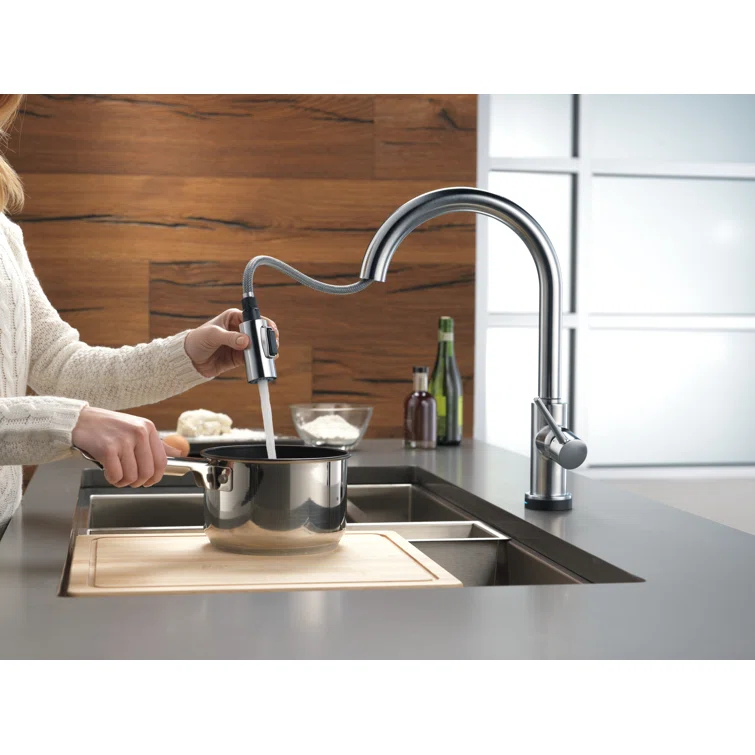 Trinsic Pull Down Sprayer Touch Kitchen Sink Faucet, Touch Control Kitchen Faucet