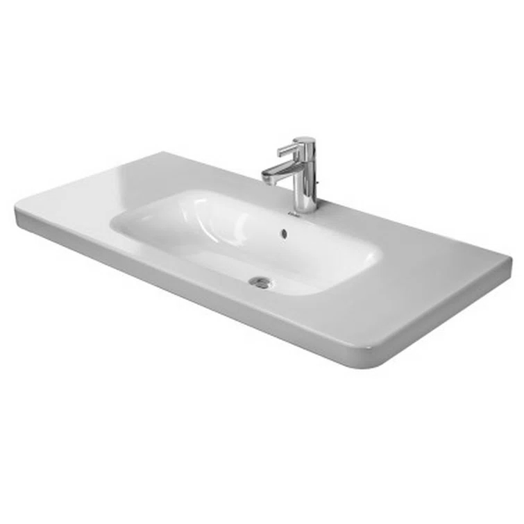 DuraStyle Ceramic 40" Wall Mount Bathroom Sink with Overflow
