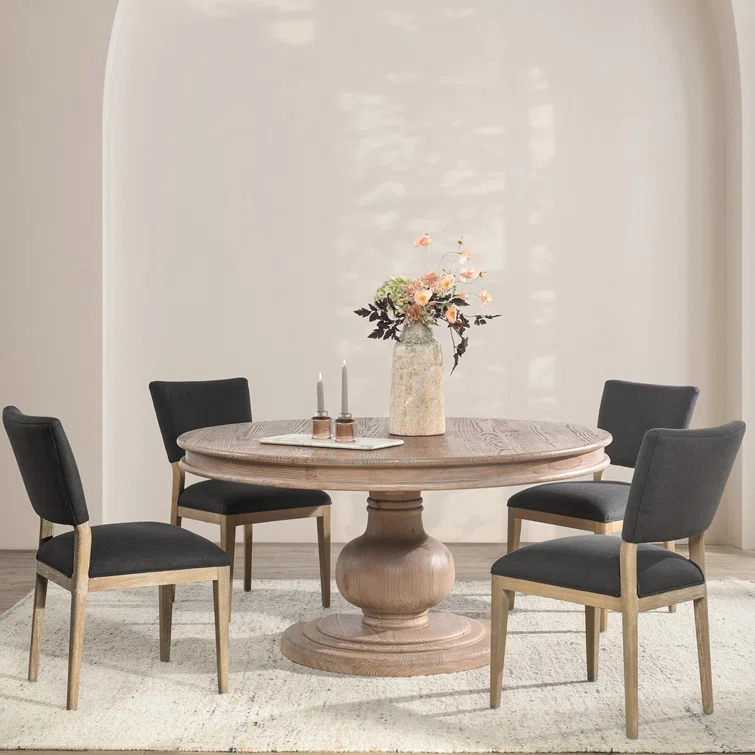 Dadeville Pine Round Solid Wood Dining Table