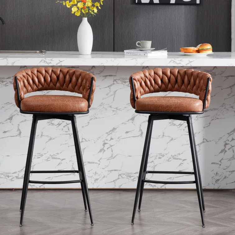 Kymberlynn Swivel Bar Stool (Set of 2)