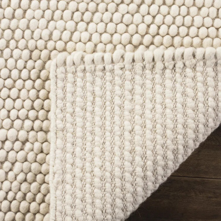 SAFAVIEH Natura Feride Geometric Area Rug, Ivory, 6' x 9' Oval