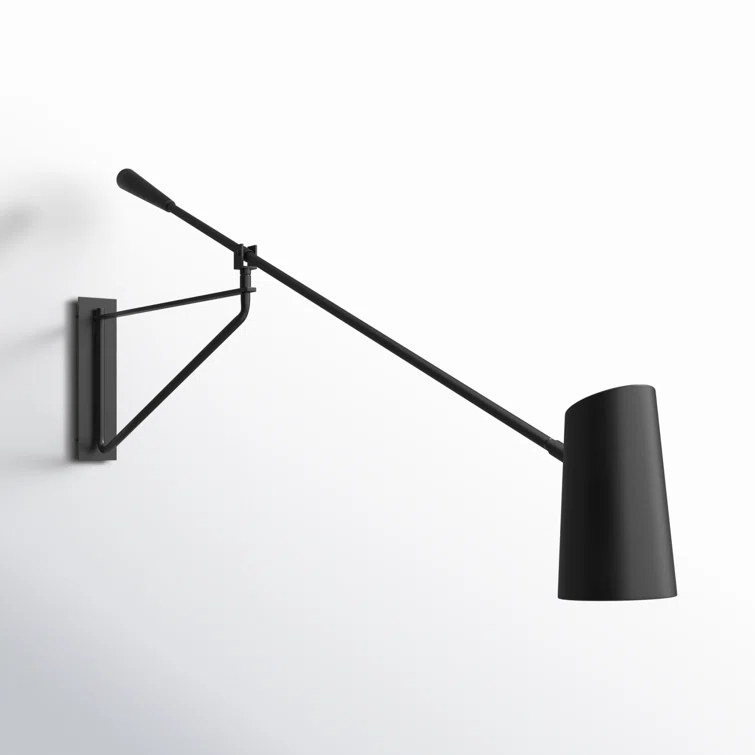 Eros Single Light Steel Dimmable LED Swing Arm Sconce
