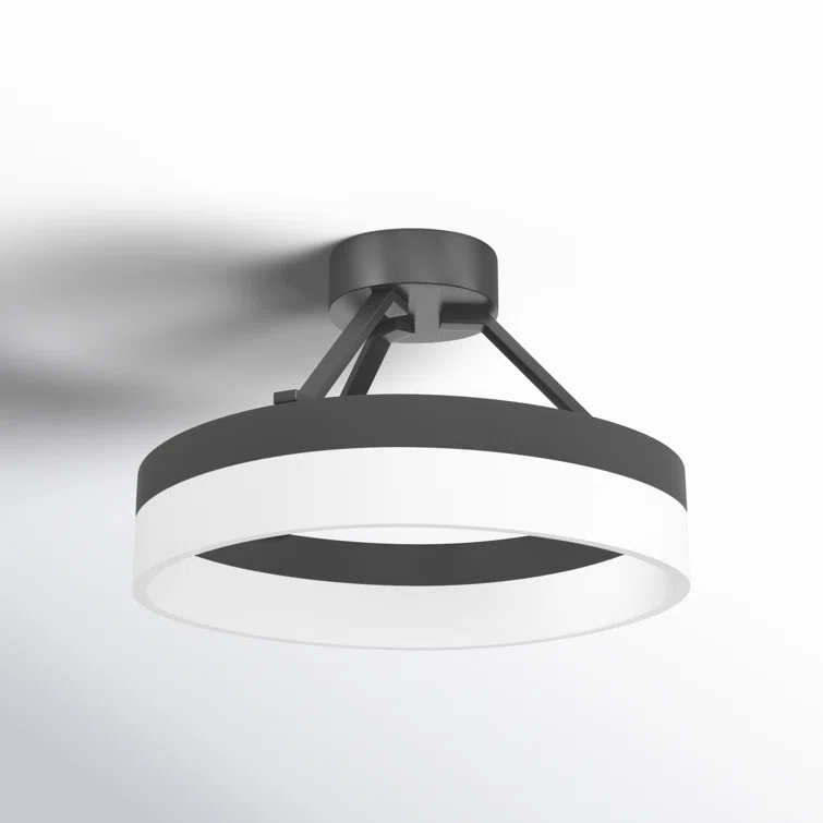 Danica Single Light Acrylic LED Semi Flush Mount
