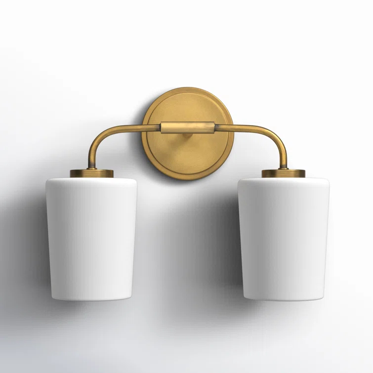 Fitz 2 Light Frosted Dimmable Vanity Light