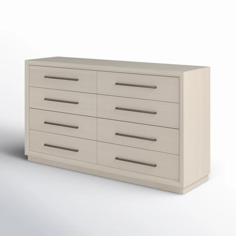 White Oak 68" Modern Dresser with Felt Lined Drawers