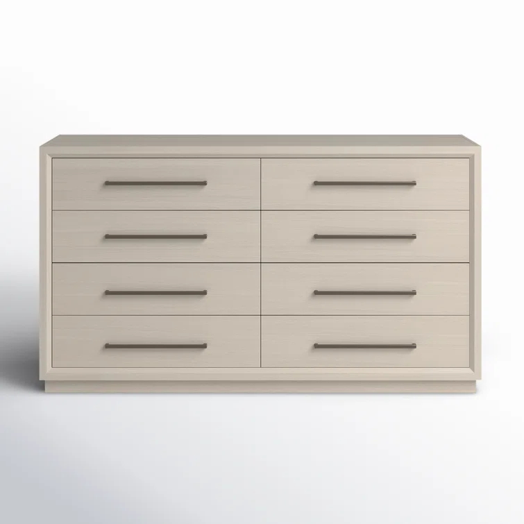 White Oak 68" Modern Dresser with Felt Lined Drawers