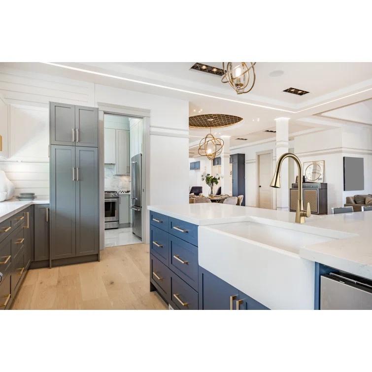 Houzer PTG-3600 WH Platus Houzer Farmhouse Apron Front/Undermount 36 inch Fireclay Single Bowl Kitchen Sink