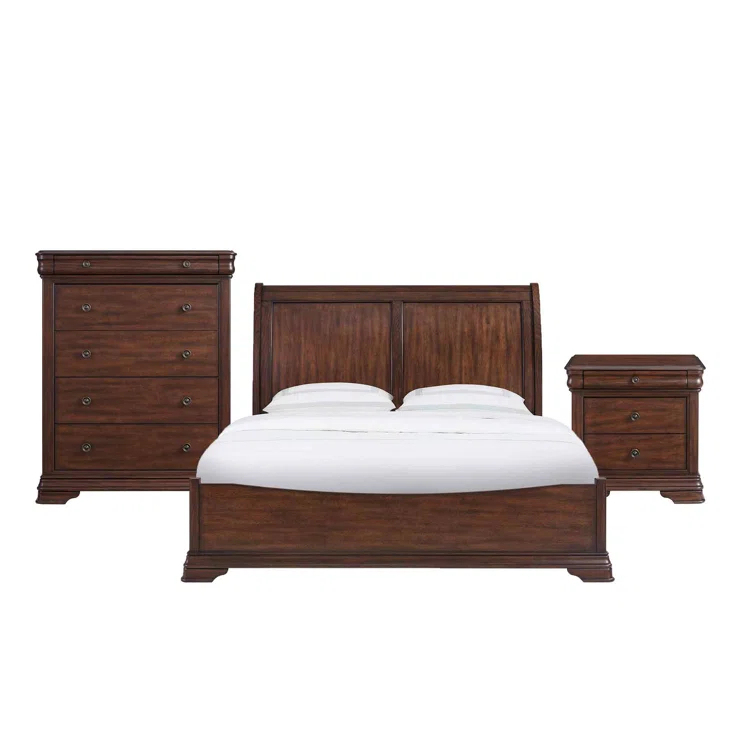 Picket House Furnishings Stark 3PC Bedroom Set In Cherry