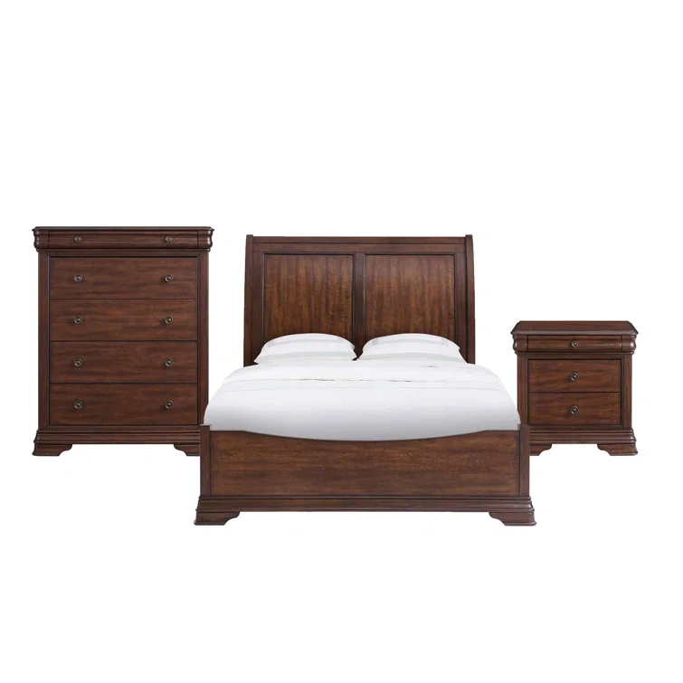 Picket House Furnishings Stark 3PC Bedroom Set In Cherry