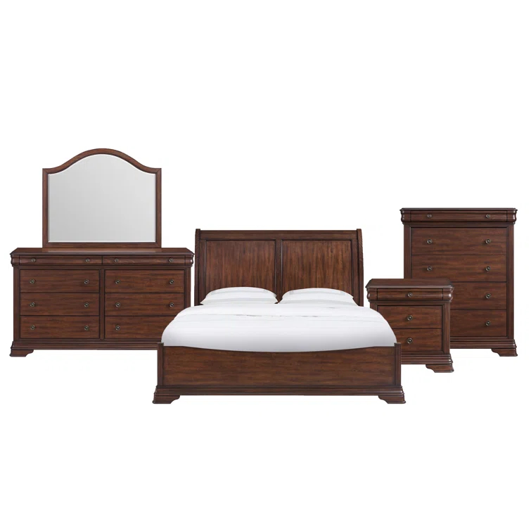 Picket House Furnishings Stark 5PC Bedroom Set In Cherry