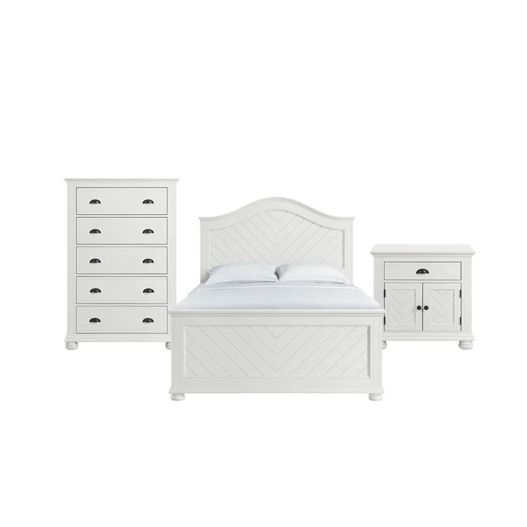 Picket House Furnishings Conaughey Panel 3PC Bedroom Set In White