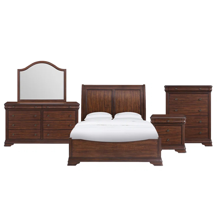 Picket House Furnishings Stark 5PC Bedroom Set In Cherry