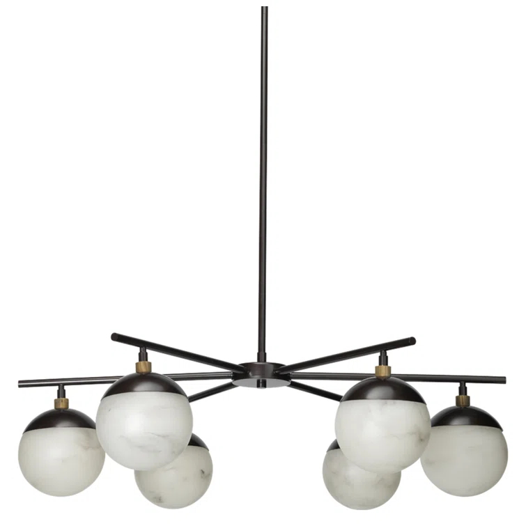 Metro 6 - Light Dimmable Sputnik Spider Chandelier