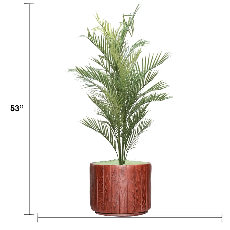 Panama 53'' Faux Palm Tree Tree in Fiberstone Vase