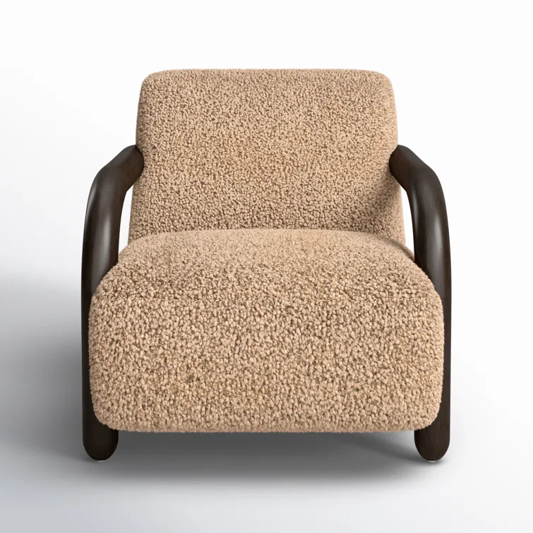 Aniston Burnt Birch and Andes Toast Midcentury Modern Chair