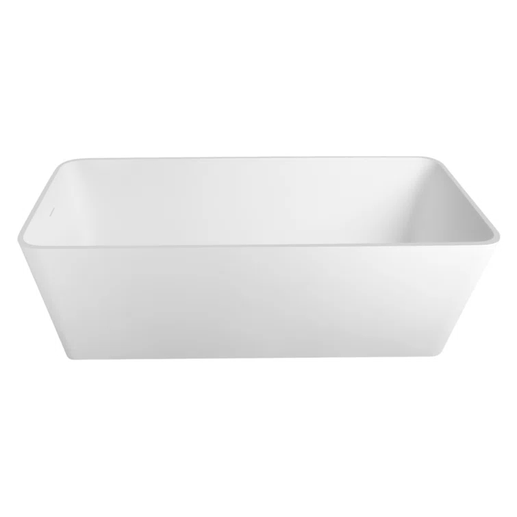 67'' X 31.5'' Freestanding Soaking Solid Surface Stone Resin Bathtub