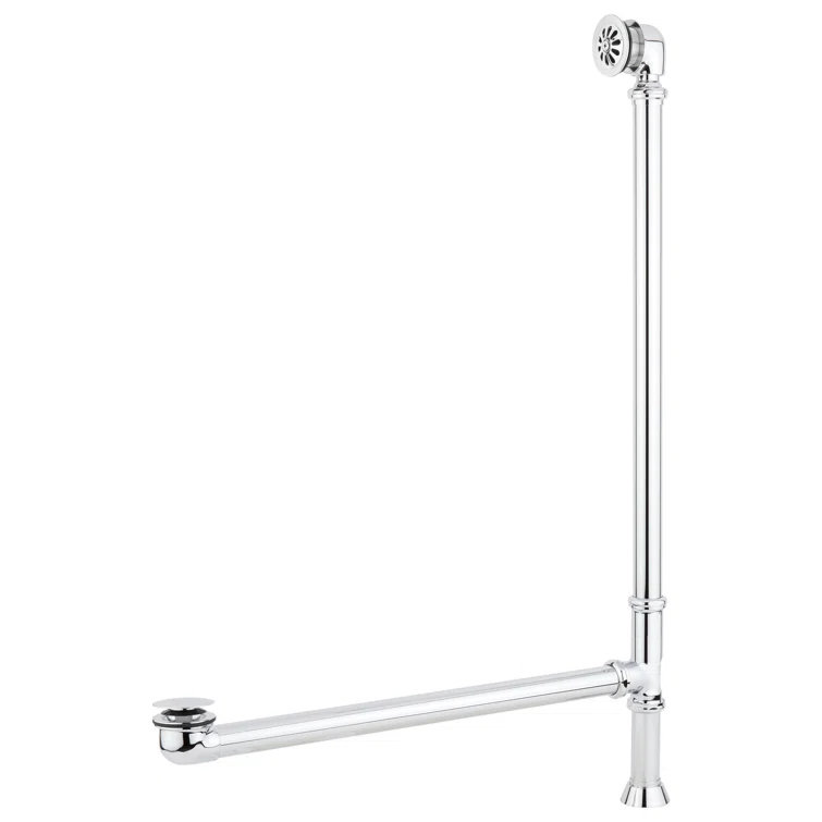 Frayser 71" Cast Iron Soaking Double Slipper Pedestal Freestanding Tub with Rolled Rim and Drain Kit