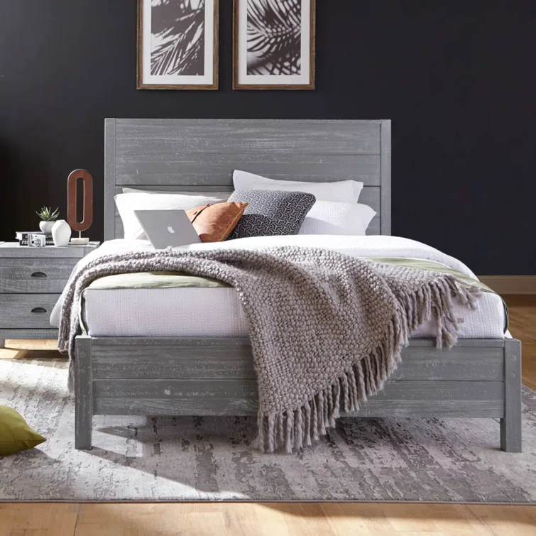 Montauk Solid Wood Panel Bed