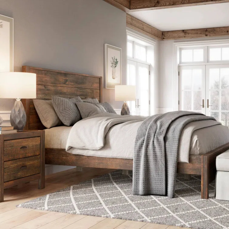Montauk Solid Wood Panel Bed