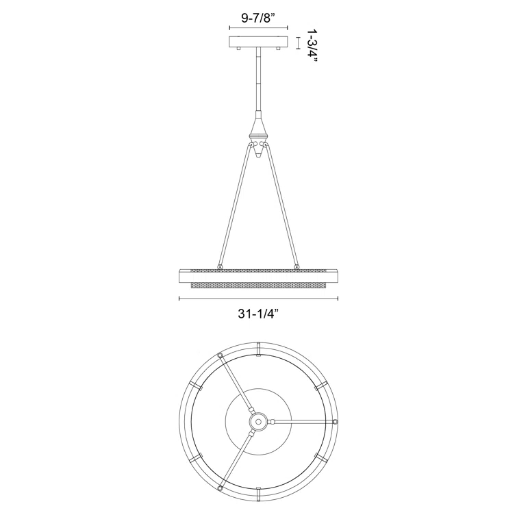 Duo 1 - Light Black LED Unique/Statement Pendant