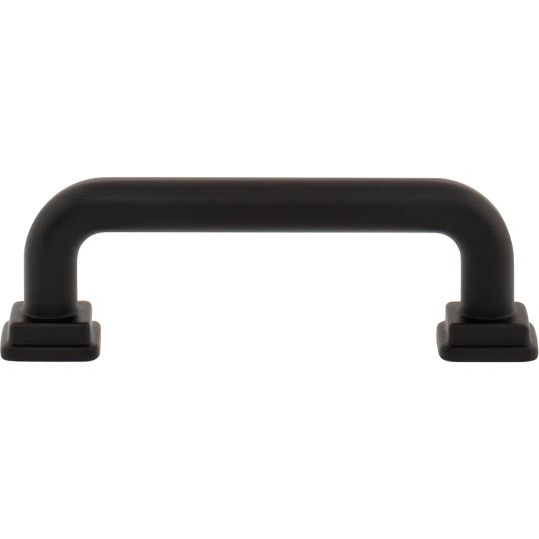 Matte Black 3" Arch Bar Pull with Mounting Hardware