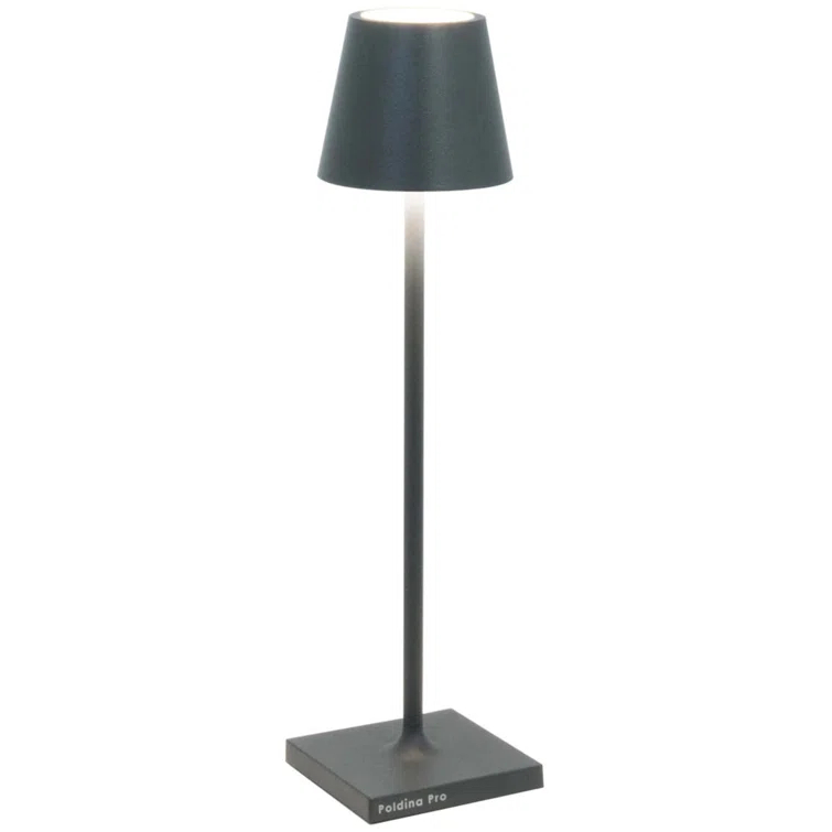 Dark Grey Cordless Touch LED Table Lamp