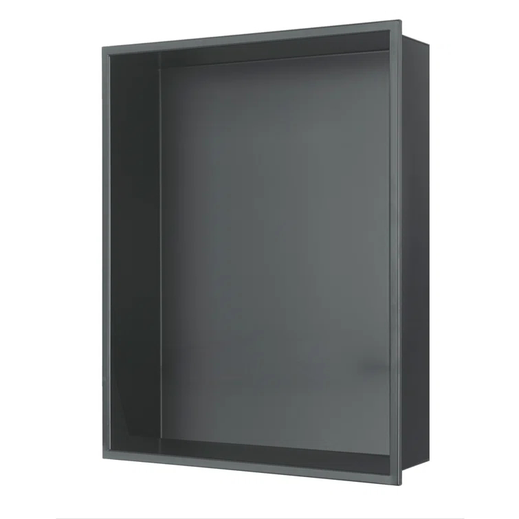 12-in x 16-in Ultra-thin Frame Recessed Stainless Steel Shower Niche