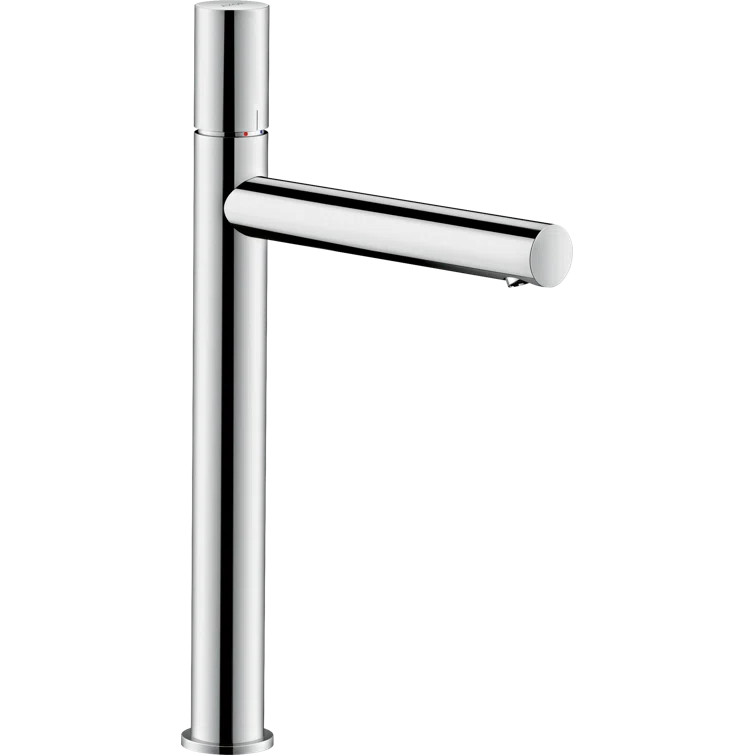 Chrome Single-Handle Tall Bathroom Sink Faucet