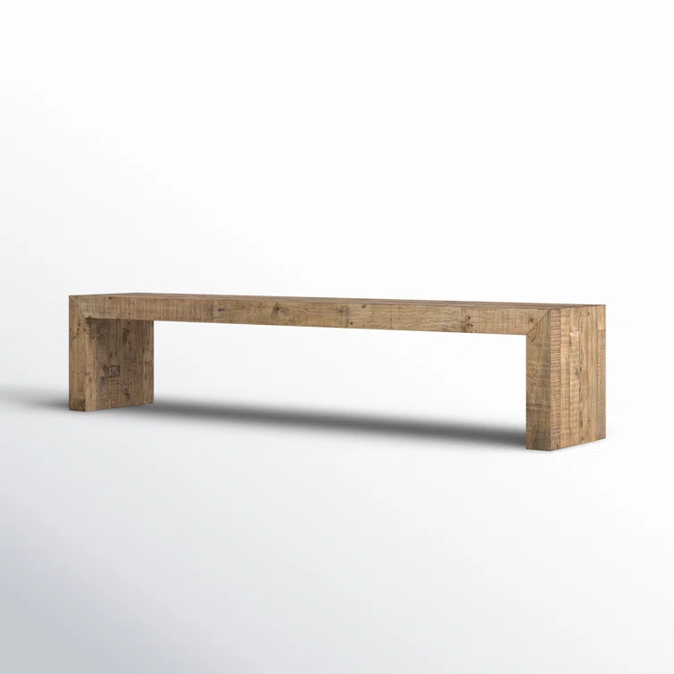 Ruskin 85'' Sierra Rustic Natural Solid Wood Dining Bench