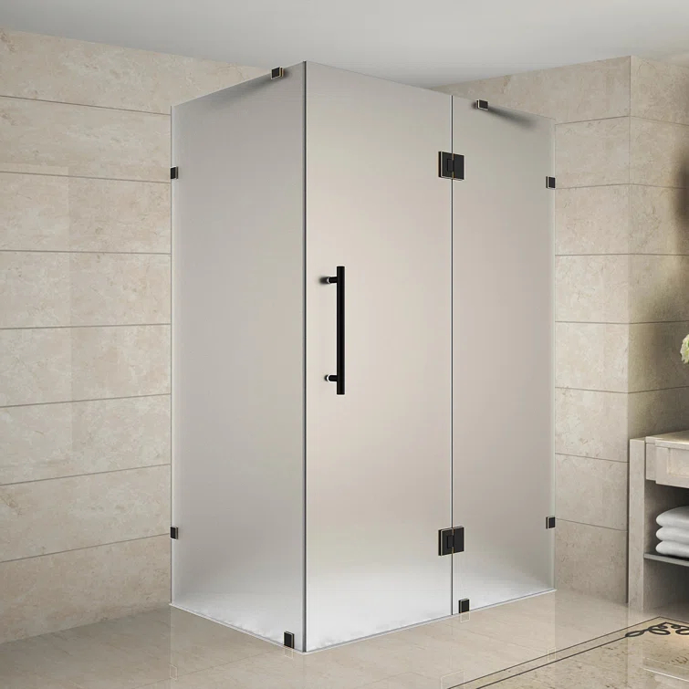 Aston Avalux 37" x 72" Rectangle Hinged Shower Enclosure SEN987F-CH-3734-10