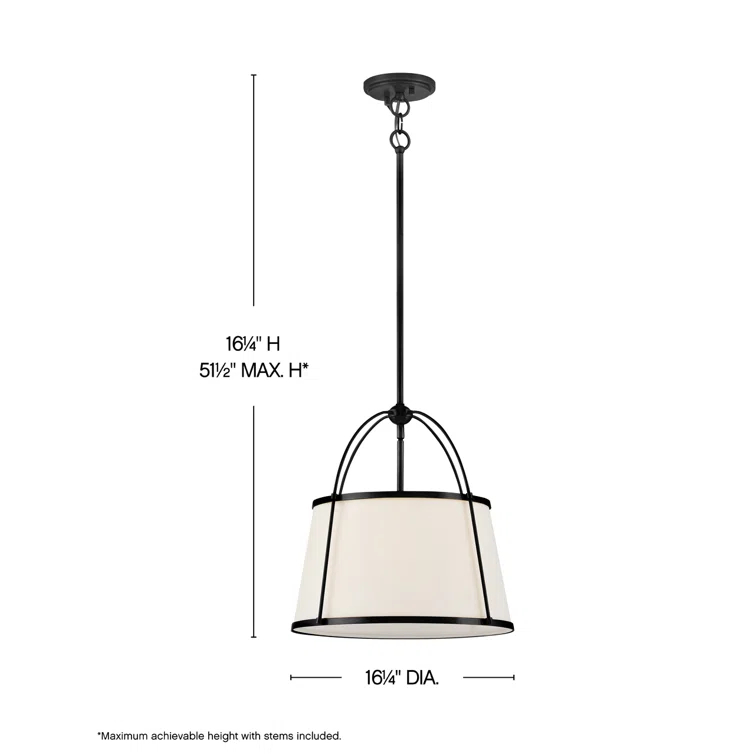 Hinkley Clarke Large Drum Two-Tone Pendant