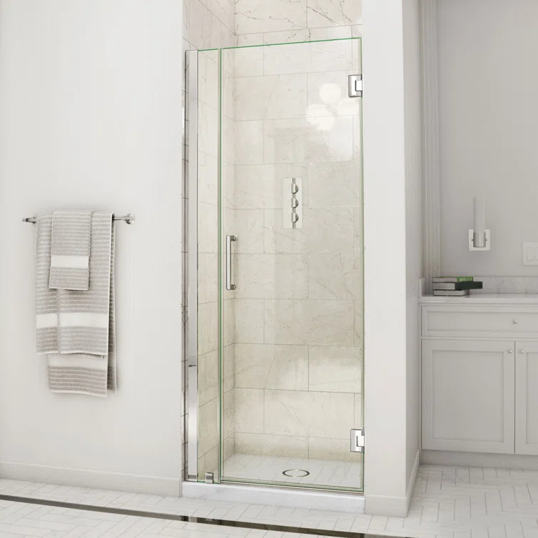DreamLine Unidoor 34" W x 72" H Hinged Frameless Shower Door with Clearmax™ Technology SHDR-20347210-01