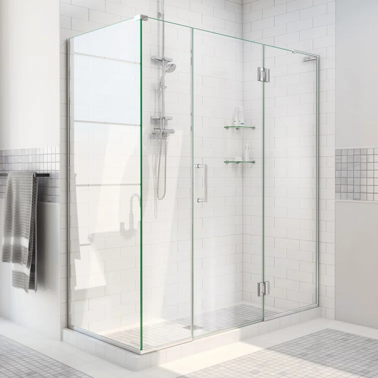 Unidoor-X 64" x 72" Rectangle Hinged Shower Enclosure