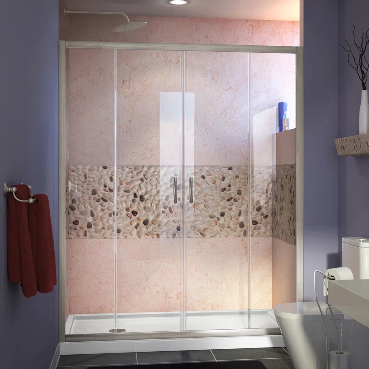 Visions 60" W x 74.75" Semi-Frameless Shower Encolusure