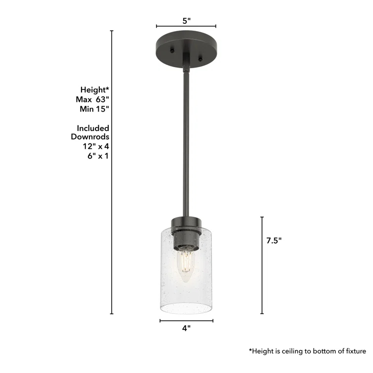 Hartland 1 - Light Single Jar Pendant